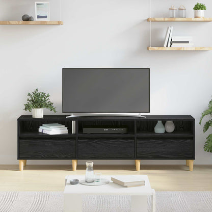 Televizní Skříň 150 X 30 X 45 Cm Černý Dub Kompozitní Dřevo