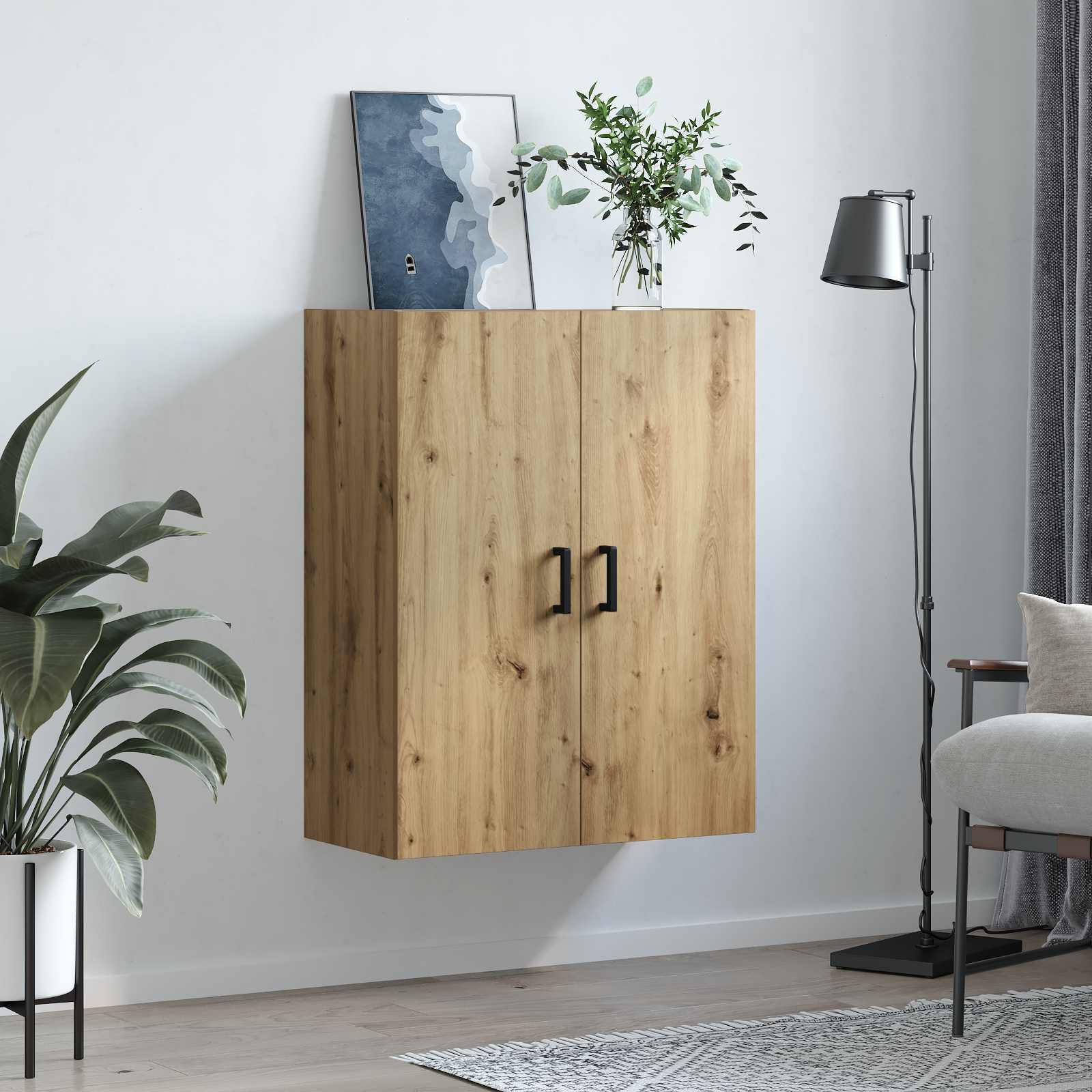 Nástěnná Skříňka Artisanový Dub 69,5 X 34 X 90 Cm