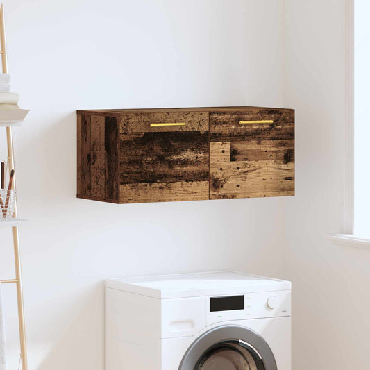 Nástěnná Skříňka 80 X 36.5 X 35 Cm Kompozitní Dřevo Staré Dřevo