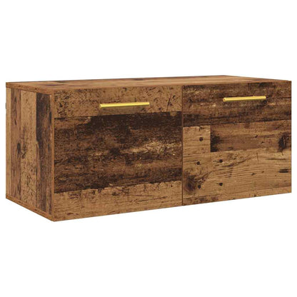 Nástěnná Skříňka 80 X 36.5 X 35 Cm Kompozitní Dřevo Staré Dřevo