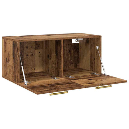 Nástěnná Skříňka 80 X 36.5 X 35 Cm Kompozitní Dřevo Staré Dřevo
