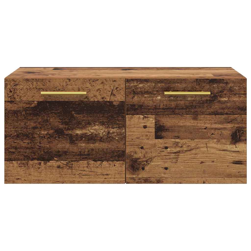 Nástěnná Skříňka 80 X 36.5 X 35 Cm Kompozitní Dřevo Staré Dřevo