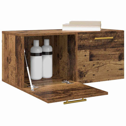 Nástěnná Skříňka 80 X 36.5 X 35 Cm Kompozitní Dřevo Staré Dřevo