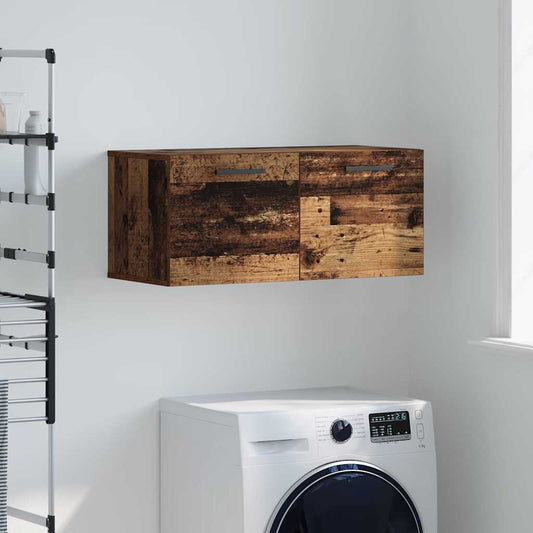 Nástěnná Skříňka 80 X 36.5 X 35 Cm Kompozitní Dřevo Staré Dřevo