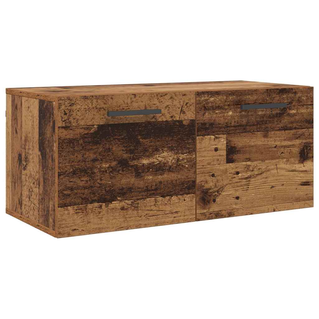 Nástěnná Skříňka 80 X 36.5 X 35 Cm Kompozitní Dřevo Staré Dřevo