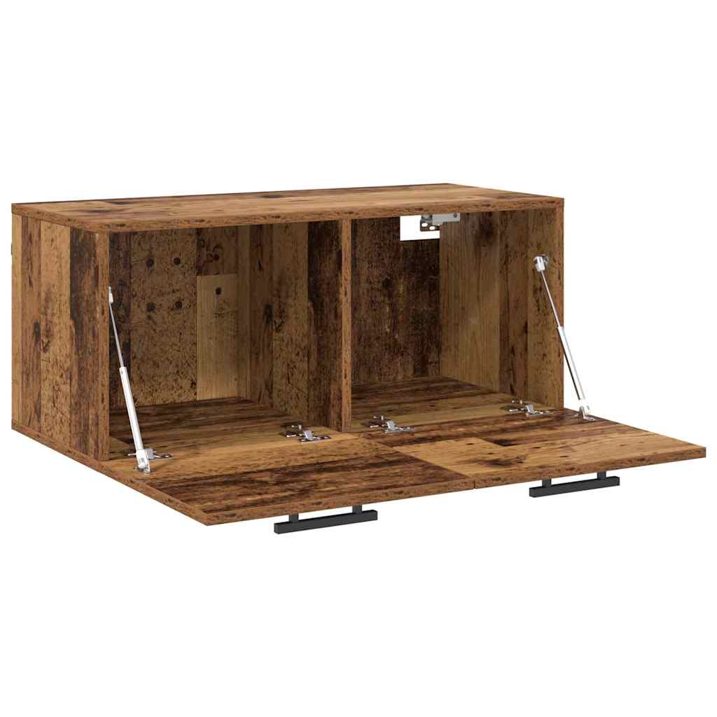 Nástěnná Skříňka 80 X 36.5 X 35 Cm Kompozitní Dřevo Staré Dřevo