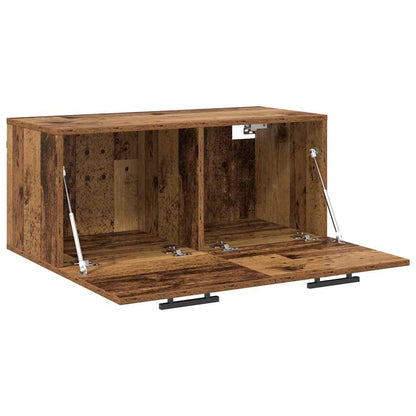 Nástěnná Skříňka 80 X 36.5 X 35 Cm Kompozitní Dřevo Staré Dřevo