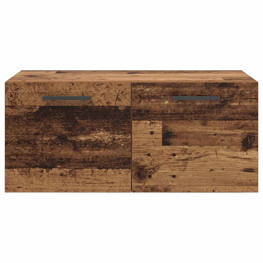Nástěnná Skříňka 80 X 36.5 X 35 Cm Kompozitní Dřevo Staré Dřevo