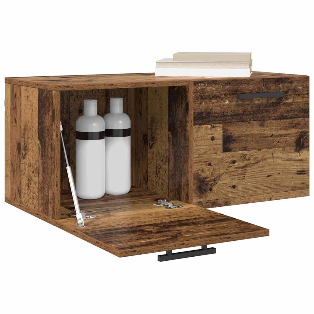 Nástěnná Skříňka 80 X 36.5 X 35 Cm Kompozitní Dřevo Staré Dřevo