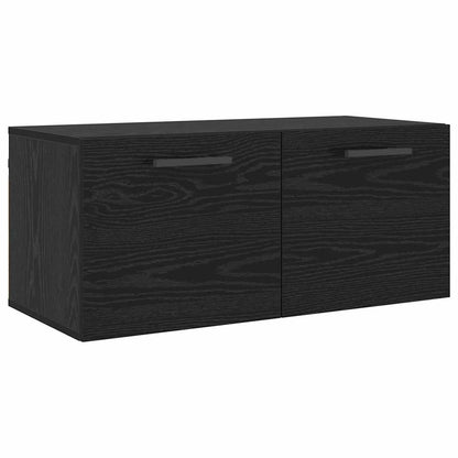 Nástěnná Skříňka 80 X 36.5 X 35 Cm Kompozitní Dřevo Černý Dub