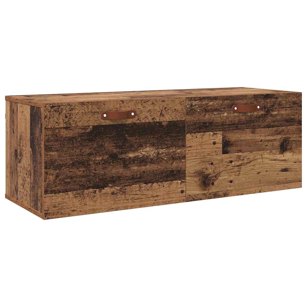 Nástěnná Skříň 100 X 36,5 X 35 Cm Kompozitní Dřevo Staré Dřevo