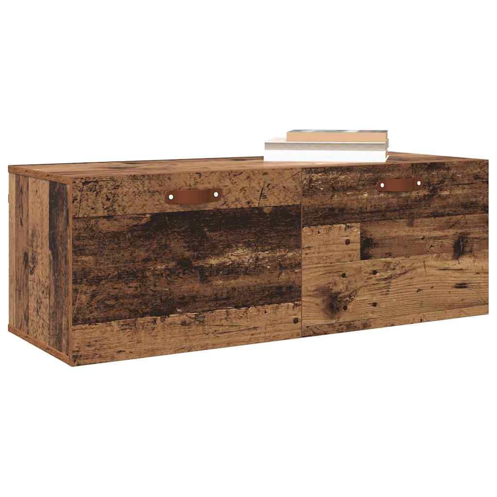 Nástěnná Skříň 100 X 36,5 X 35 Cm Kompozitní Dřevo Staré Dřevo