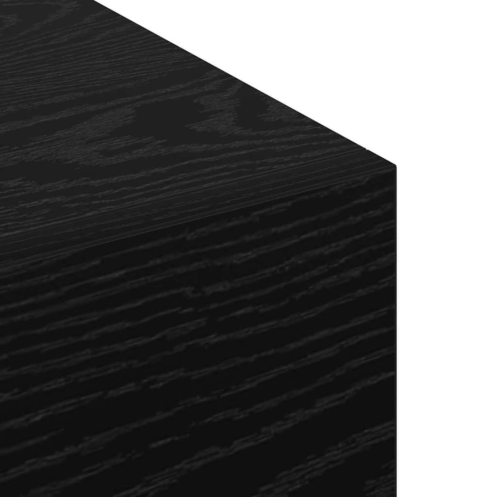 Nástěnná Skříň 100 X 36,5 X 35 Cm Kompozitní Dřevo Černý Dub
