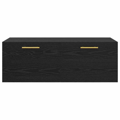Nástěnná Skříňka 100 X 36.5 X 35 Cm Kompozitní Dřevo Černý Dub