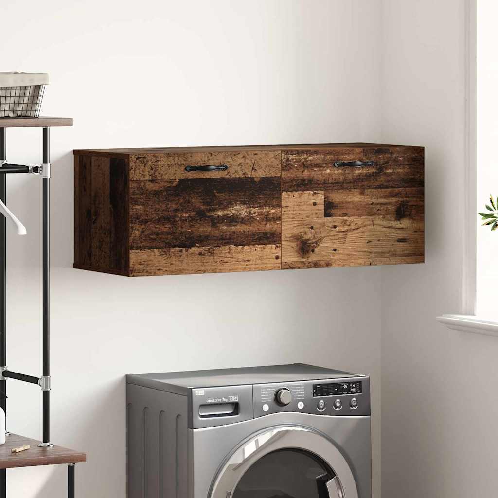 Nástěnná Skříň 100 X 36,5 X 35 Cm Kompozitní Dřevo Staré Dřevo