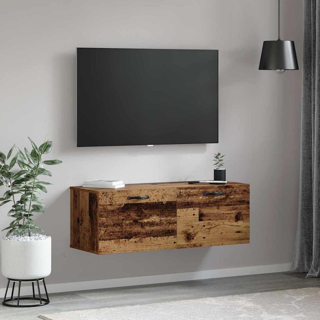 Nástěnná Skříň 100 X 36,5 X 35 Cm Kompozitní Dřevo Staré Dřevo