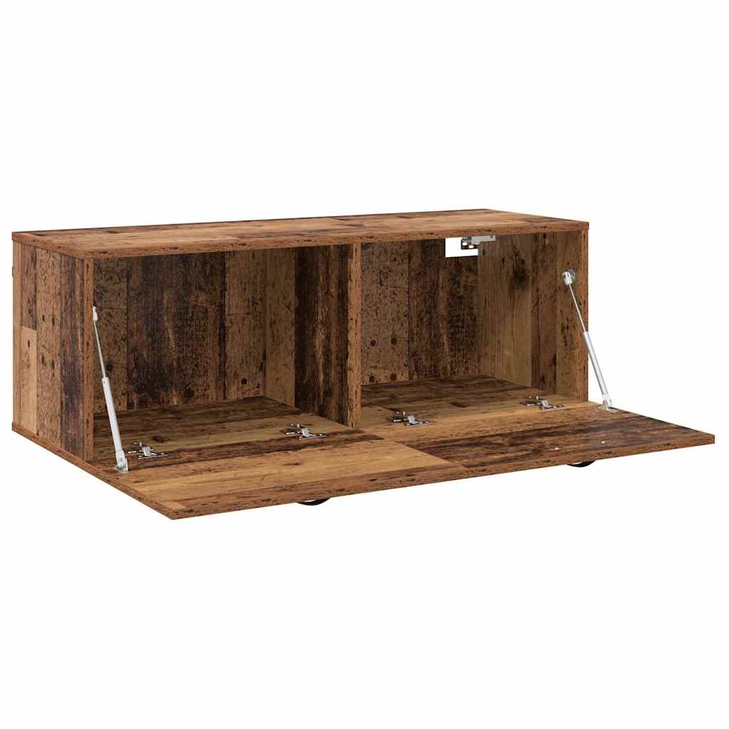 Nástěnná Skříň 100 X 36,5 X 35 Cm Kompozitní Dřevo Staré Dřevo