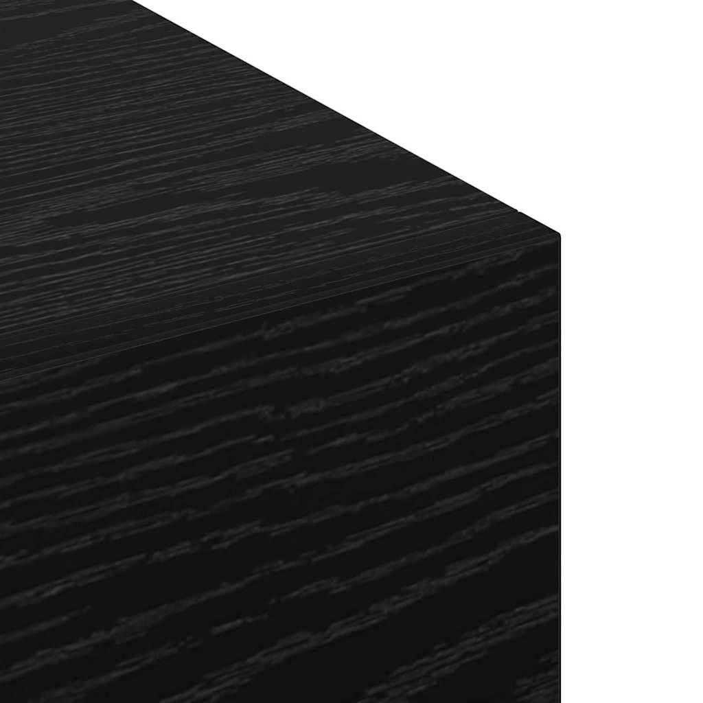 Nástěnná Skříň 100 X 36,5 X 35 Cm Kompozitní Dřevo Černý Dub