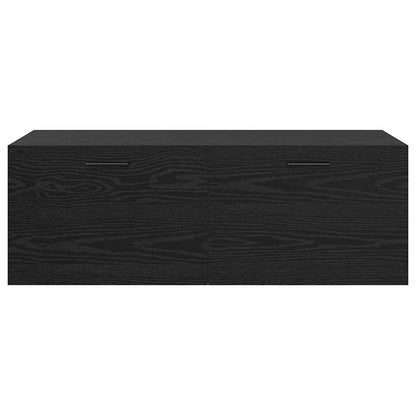 Nástěnná Skříň 100 X 36,5 X 35 Cm Kompozitní Dřevo Černý Dub