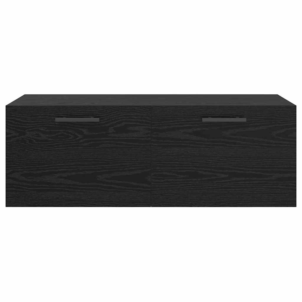 Nástěnná Skříňka 100 X 36.5 X 35 Cm Kompozitní Dřevo Černý Dub