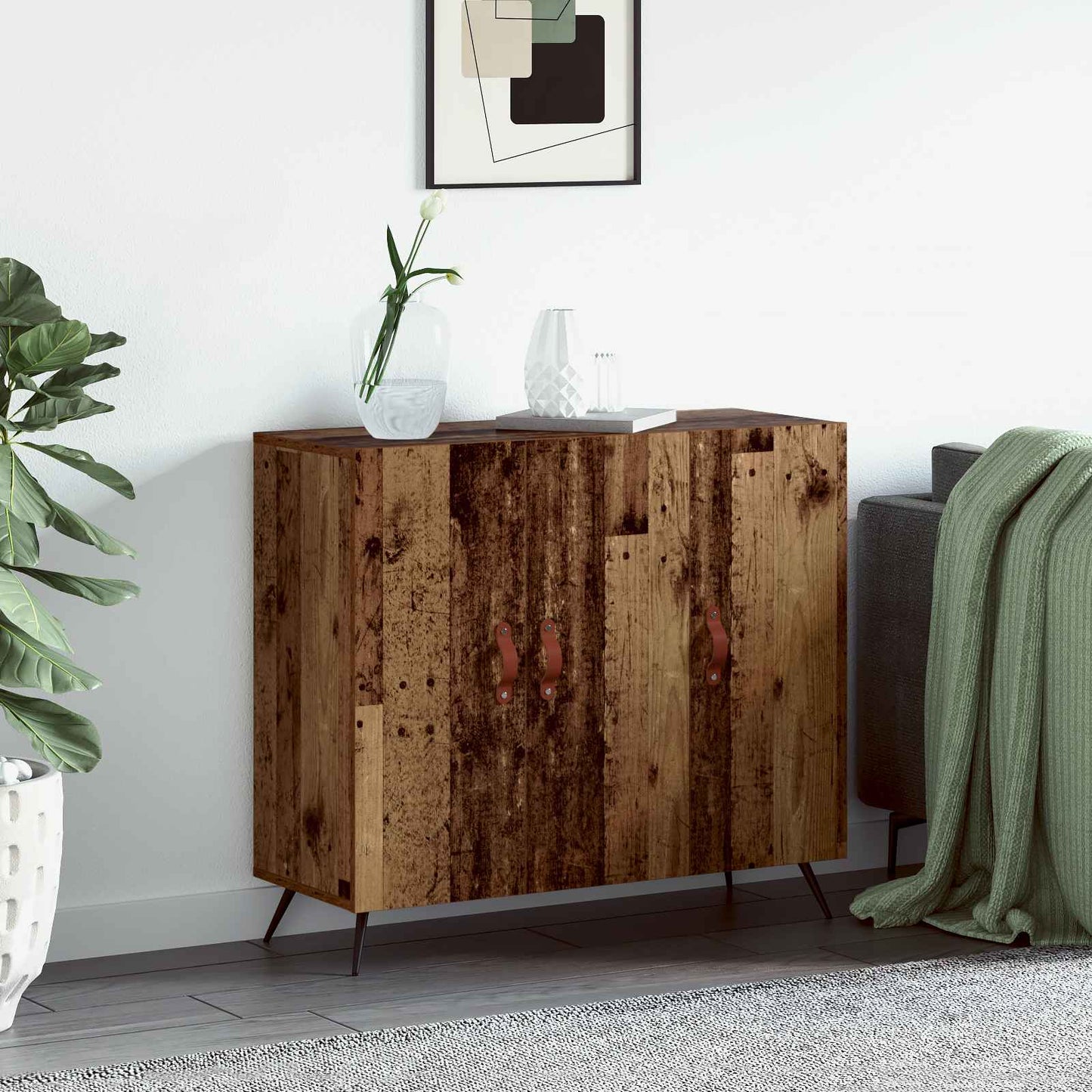 Servírovací Skříň Staré Dřevo 89,5 X 34 X 80 Cm