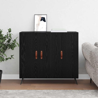 Servírovací Skříň Černý Dub 89,5 X 34 X 80 Cm Kompozitní Dřevo