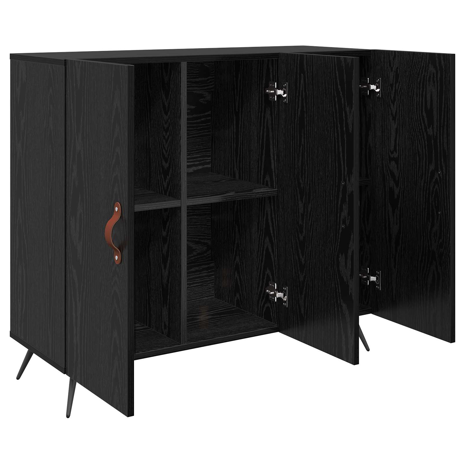 Servírovací Skříň Černý Dub 89,5 X 34 X 80 Cm Kompozitní Dřevo