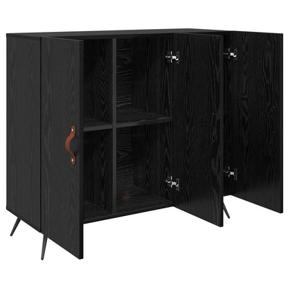 Servírovací Skříň Černý Dub 89,5 X 34 X 80 Cm Kompozitní Dřevo