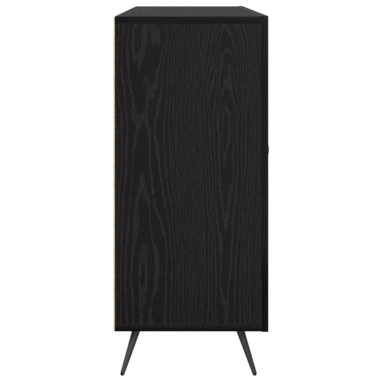 Servírovací Skříň Černý Dub 89,5 X 34 X 80 Cm Kompozitní Dřevo