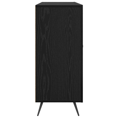 Servírovací Skříň Černý Dub 89,5 X 34 X 80 Cm Kompozitní Dřevo