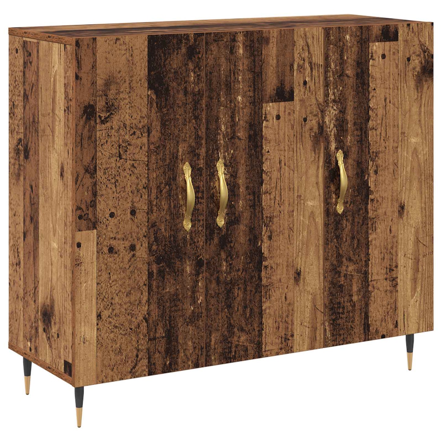 Servírovací Skříň Staré Dřevo 90 X 34 X 80 Cm Kompozitní Dřevo