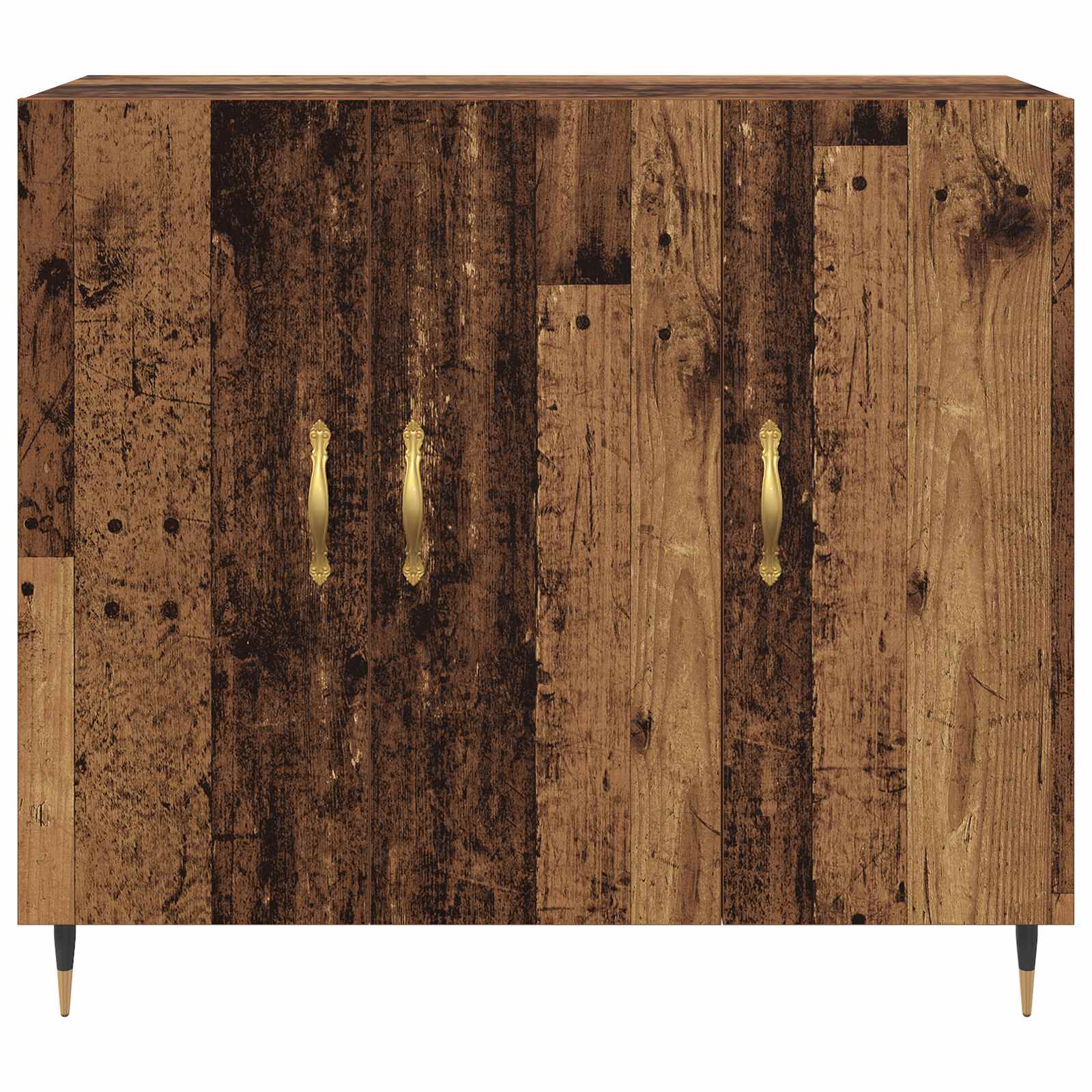 Servírovací Skříň Staré Dřevo 90 X 34 X 80 Cm Kompozitní Dřevo