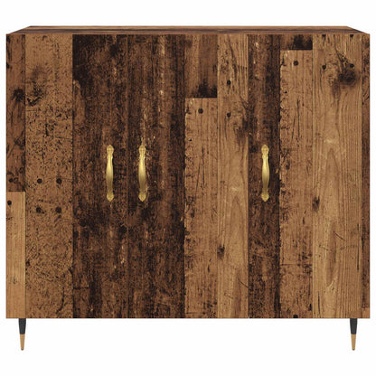Servírovací Skříň Staré Dřevo 90 X 34 X 80 Cm Kompozitní Dřevo