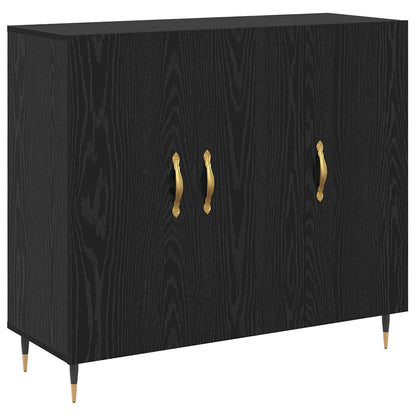 Servírovací Skříň Černý Dub 90 X 34 X 80 Cm Kompozitní Dřevo