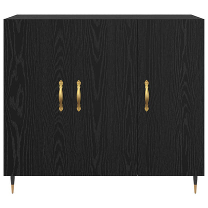 Servírovací Skříň Černý Dub 90 X 34 X 80 Cm Kompozitní Dřevo