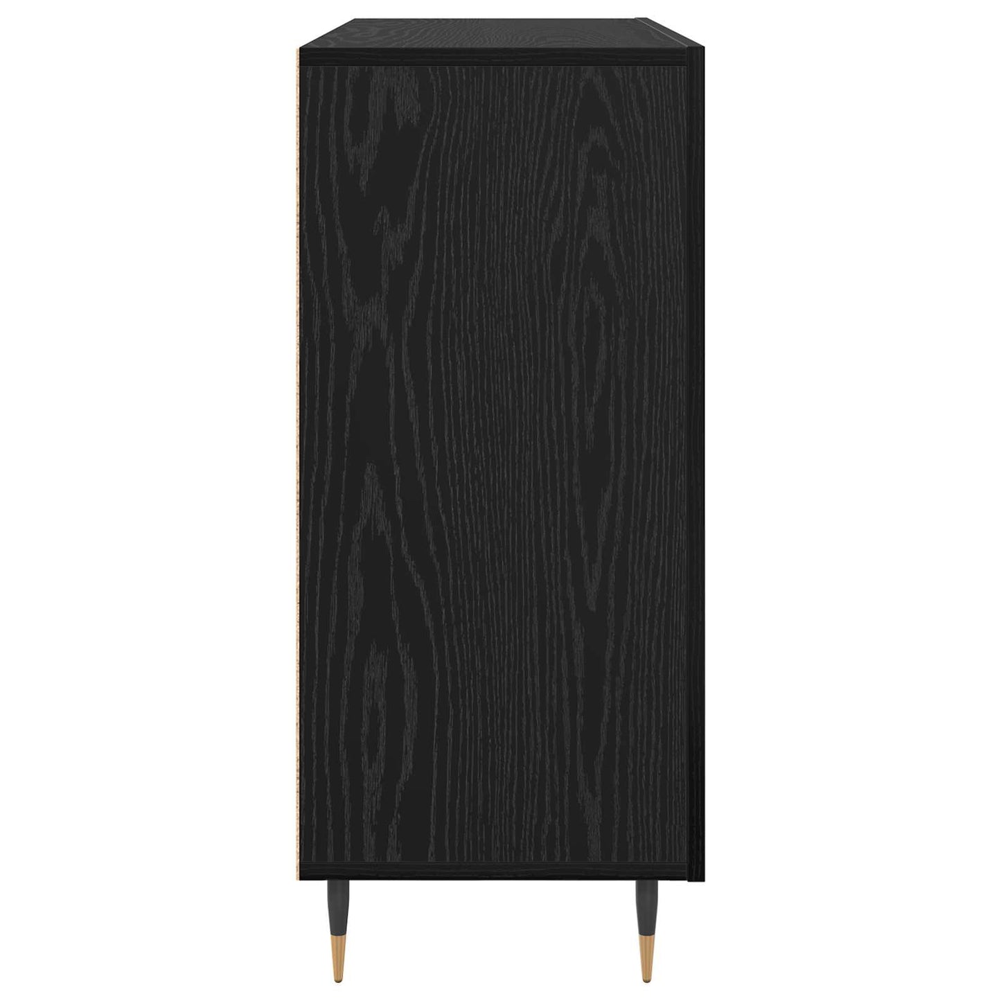 Servírovací Skříň Černý Dub 90 X 34 X 80 Cm Kompozitní Dřevo