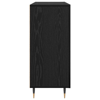 Servírovací Skříň Černý Dub 90 X 34 X 80 Cm Kompozitní Dřevo