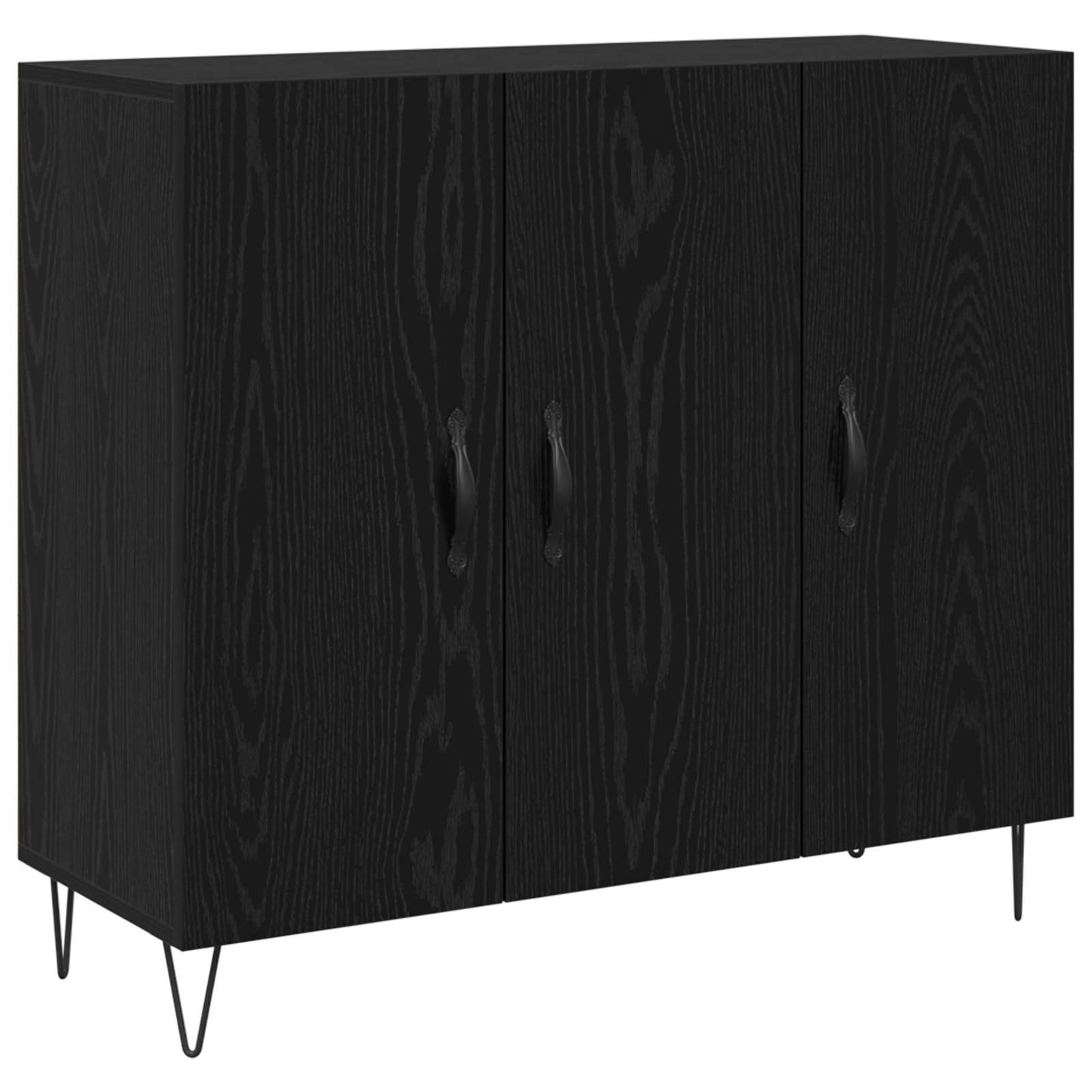 Servírovací Skříň Černý Dub 90 X 32,5 X 80 Cm Kompozitní Dřevo