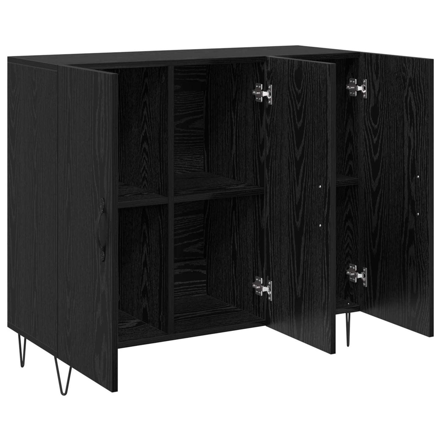 Servírovací Skříň Černý Dub 90 X 32,5 X 80 Cm Kompozitní Dřevo