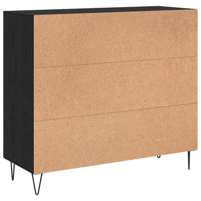 Servírovací Skříň Černý Dub 90 X 32,5 X 80 Cm Kompozitní Dřevo