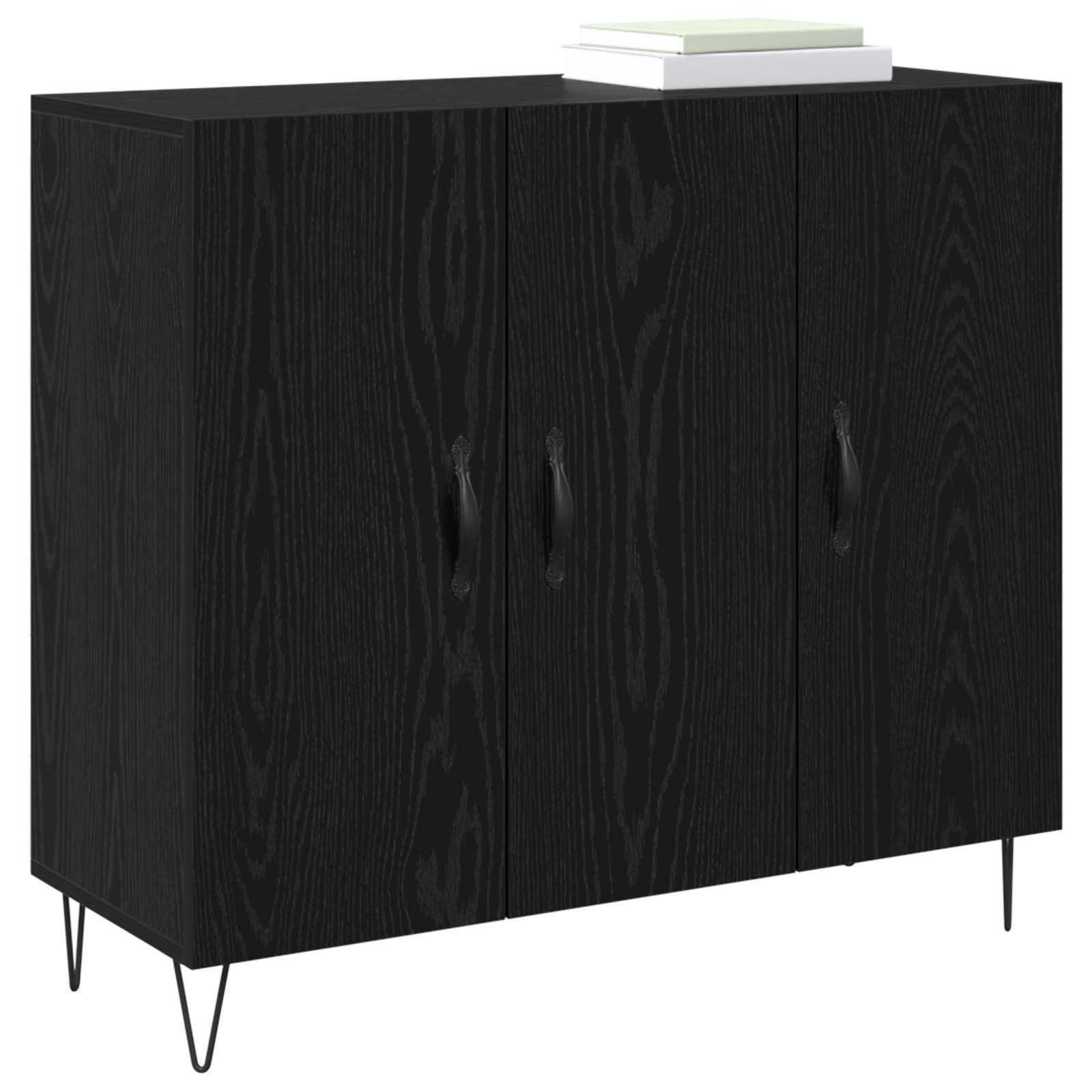 Servírovací Skříň Černý Dub 90 X 32,5 X 80 Cm Kompozitní Dřevo
