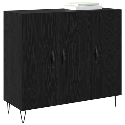 Servírovací Skříň Černý Dub 90 X 32,5 X 80 Cm Kompozitní Dřevo