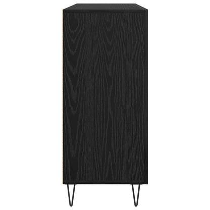 Servírovací Skříň Černý Dub 90 X 32,5 X 80 Cm Kompozitní Dřevo