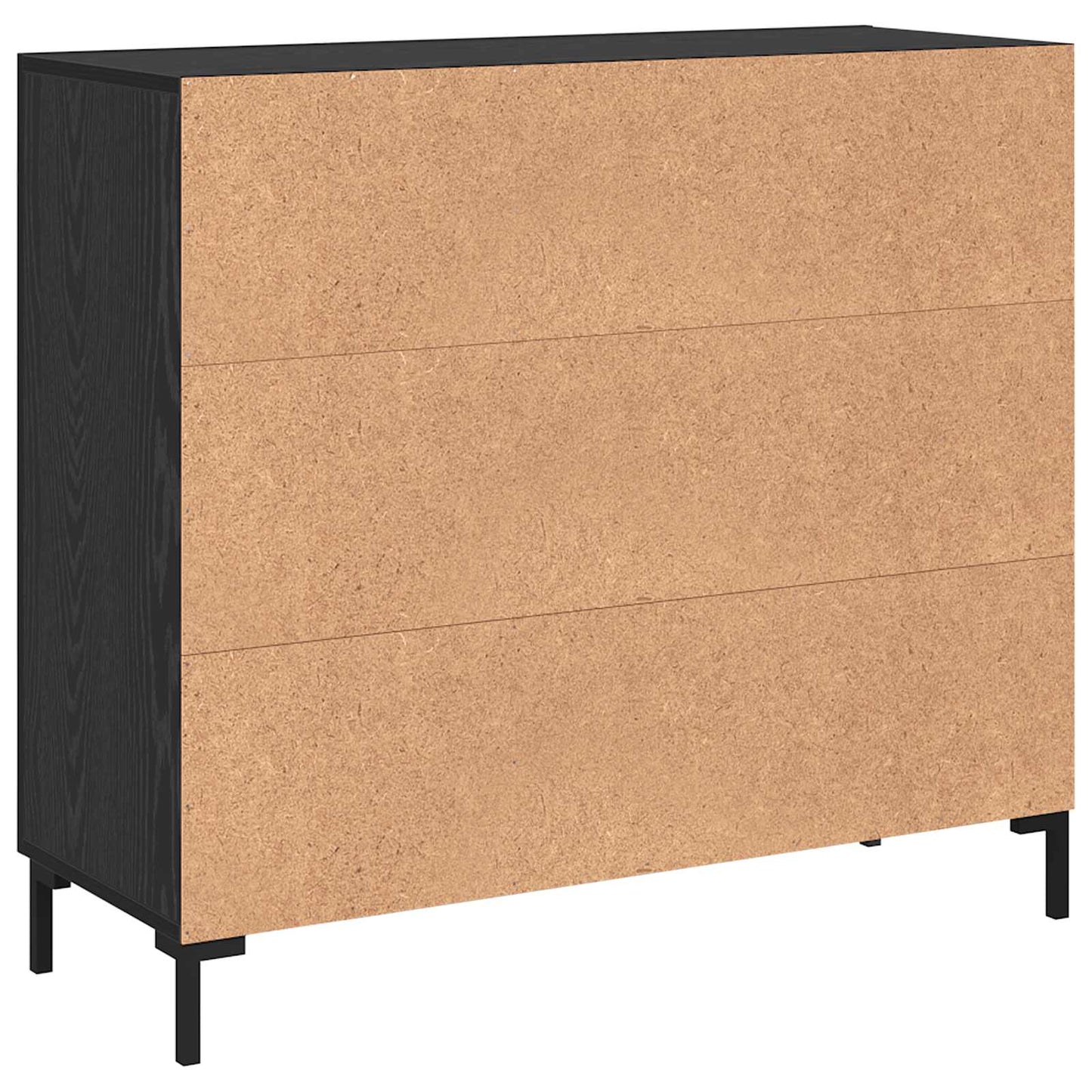 Servírovací Skříň Černý Dub 90 X 34 X 80 Cm Kompozitní Dřevo