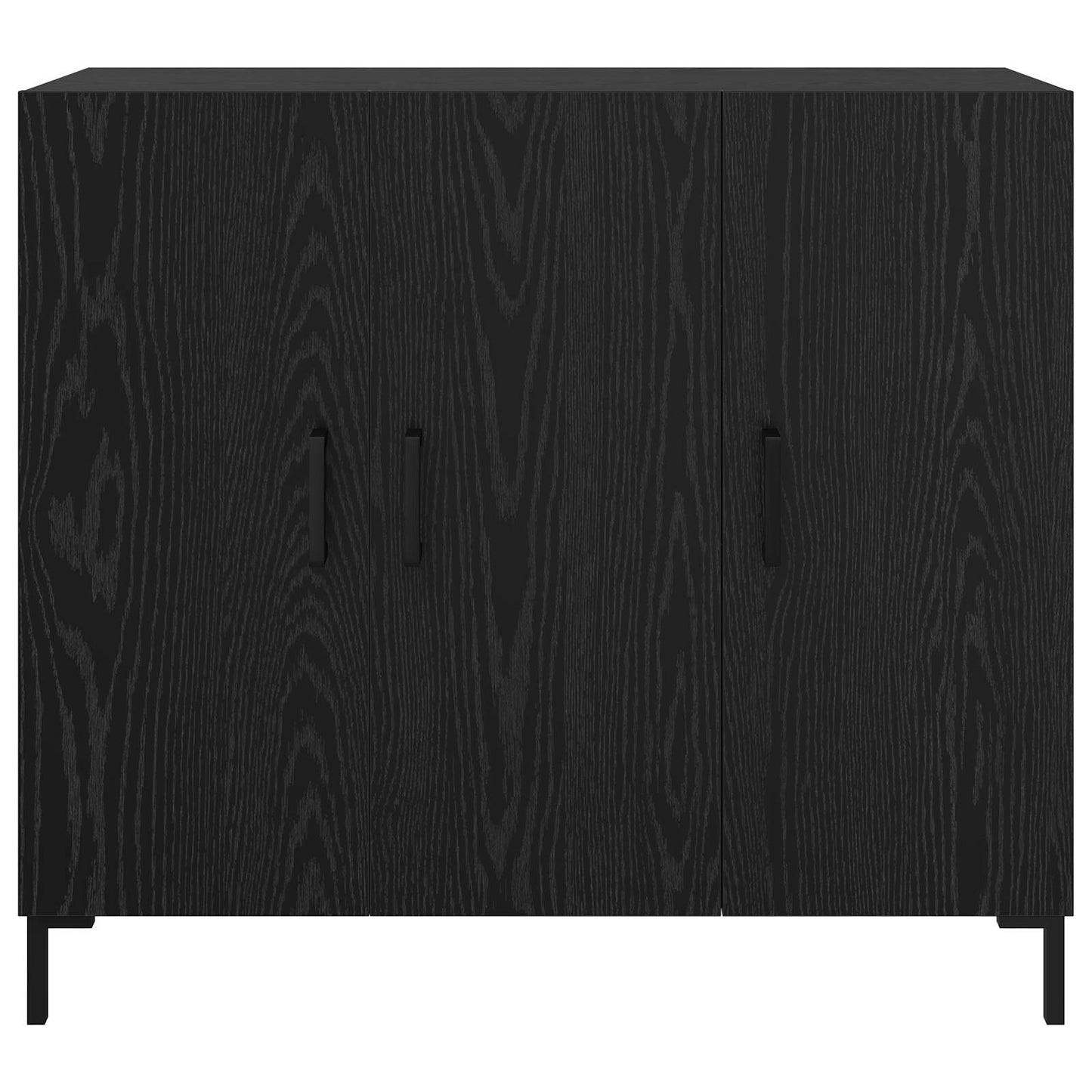 Servírovací Skříň Černý Dub 90 X 34 X 80 Cm Kompozitní Dřevo
