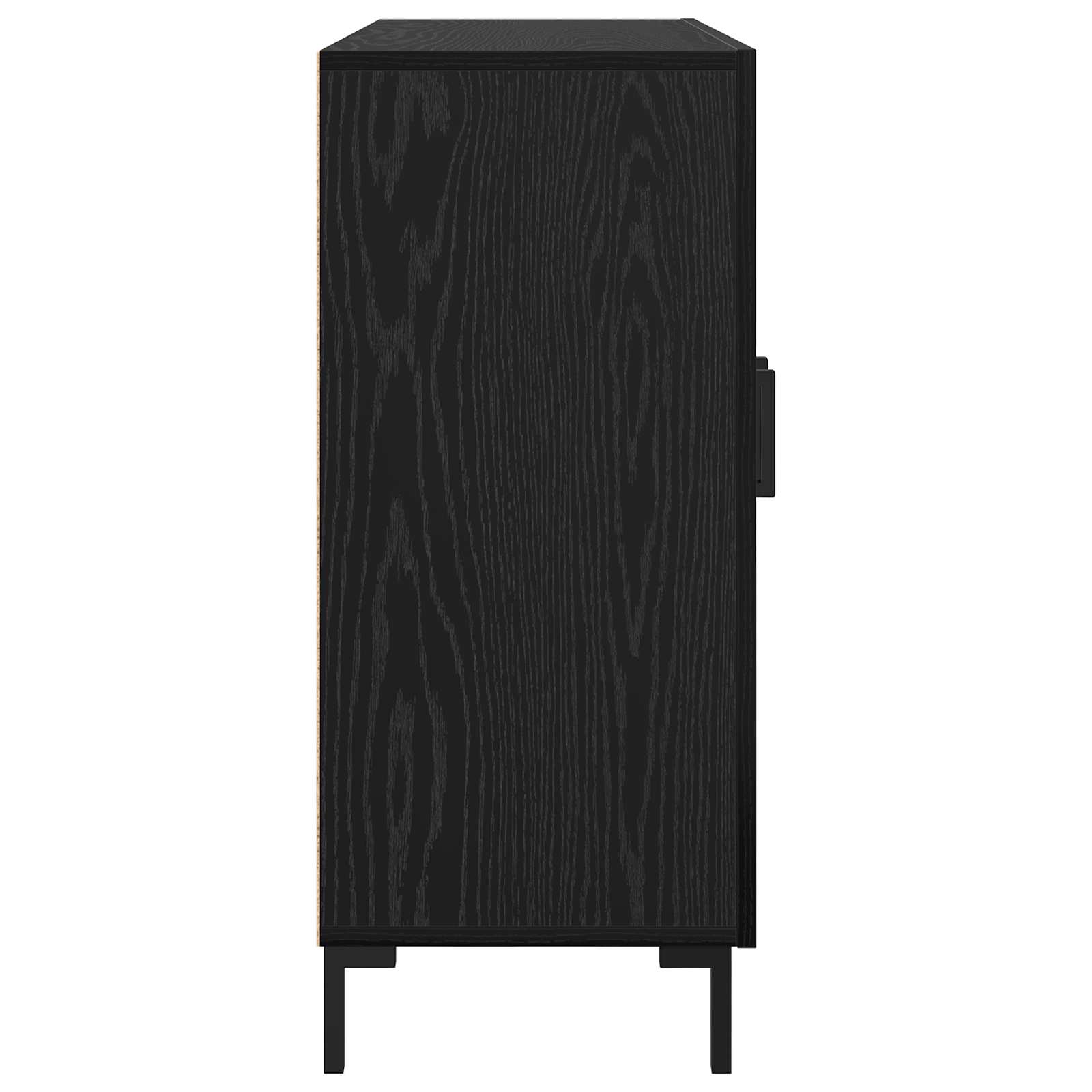 Servírovací Skříň Černý Dub 90 X 34 X 80 Cm Kompozitní Dřevo