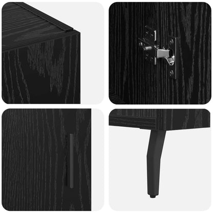 Servírovací Skříň Černý Dub 90 X 34 X 80 Cm Kompozitní Dřevo