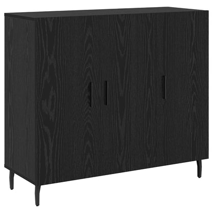 Servírovací Skříň Černý Dub 90 X 34 X 80 Cm Kompozitní Dřevo