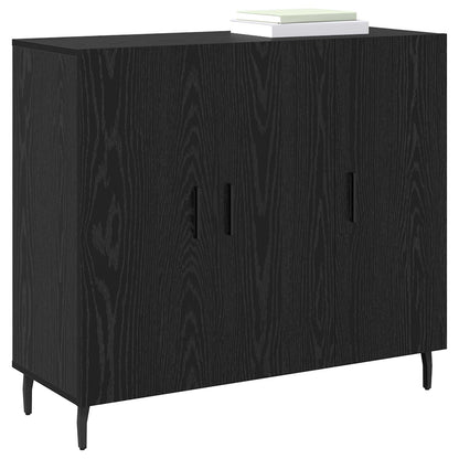 Servírovací Skříň Černý Dub 90 X 34 X 80 Cm Kompozitní Dřevo