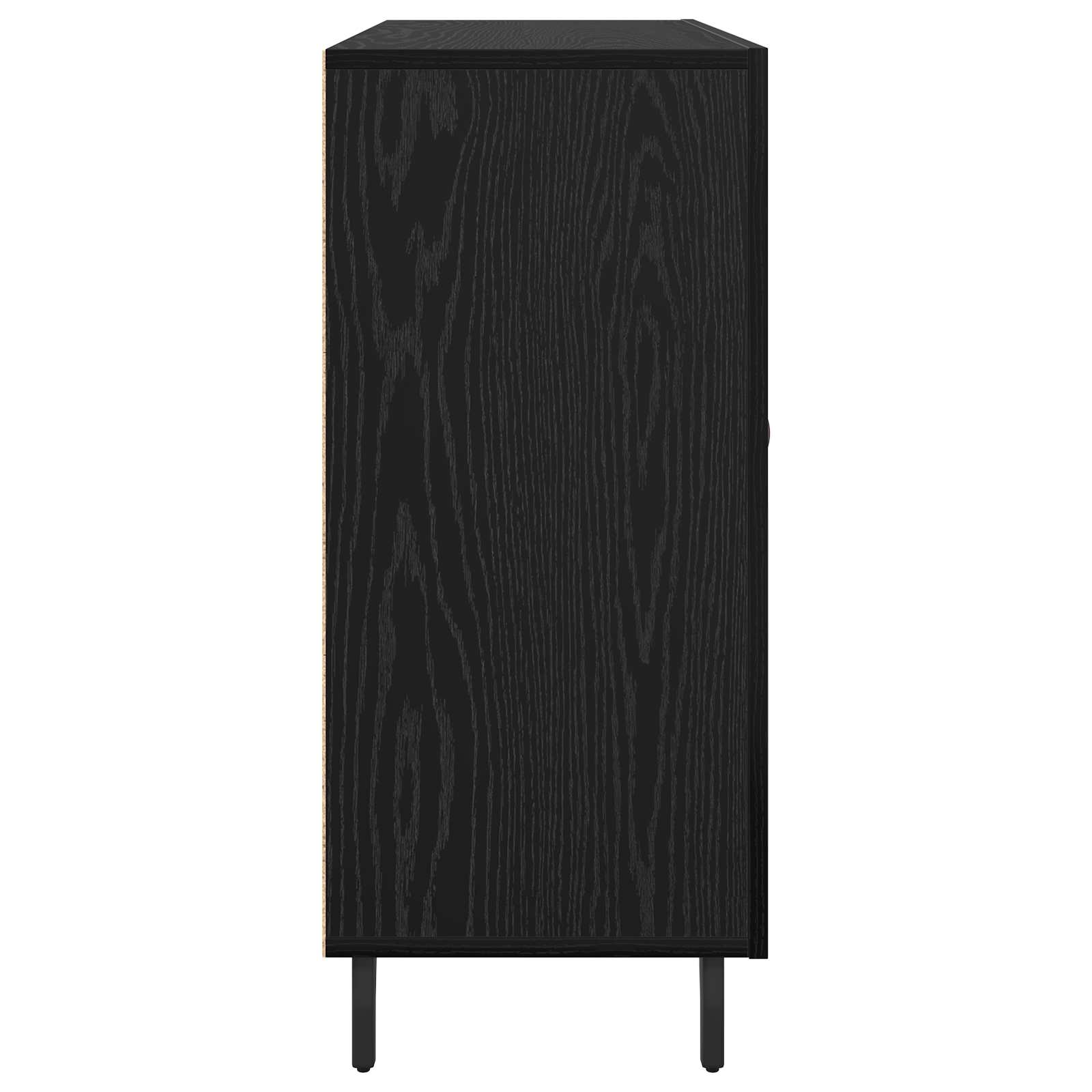 Servírovací Skříň Černý Dub 90 X 34 X 80 Cm Kompozitní Dřevo